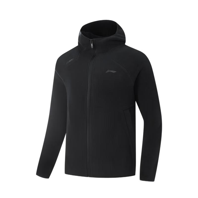 Li-Ning Men's Fleece Lined Hooded Cardigan Sweatshirt