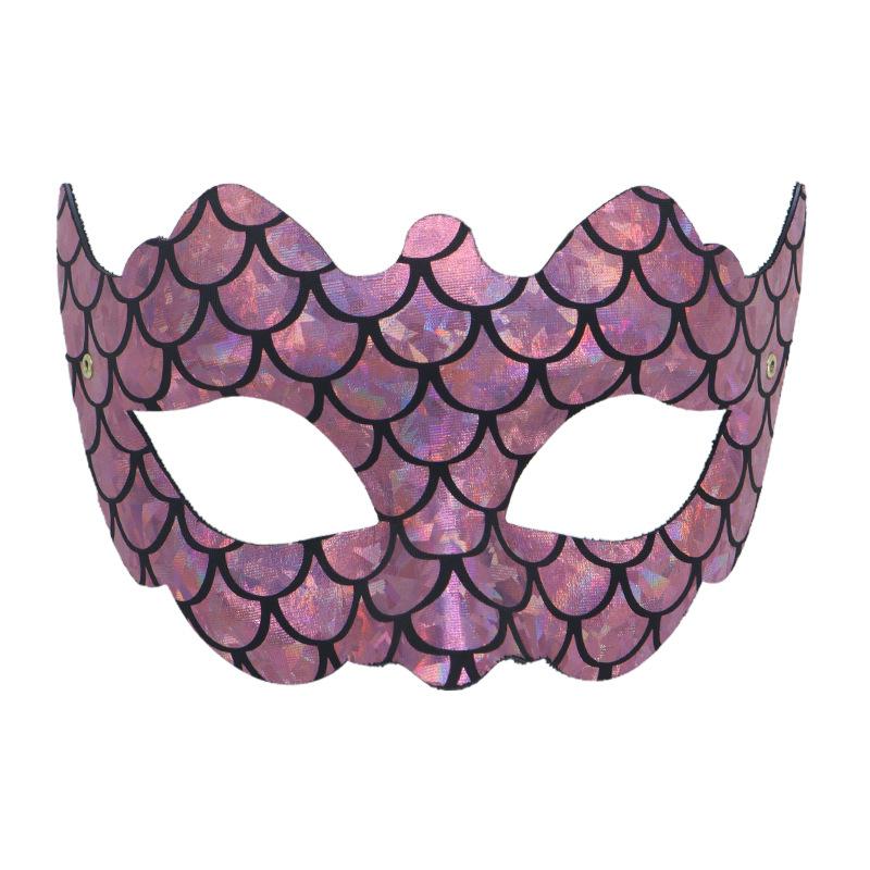 Iridescent Mask Lightweight Party Performance Prop Women Costume Mask Mystical Fish Scale Mask For Themed Parties Prom