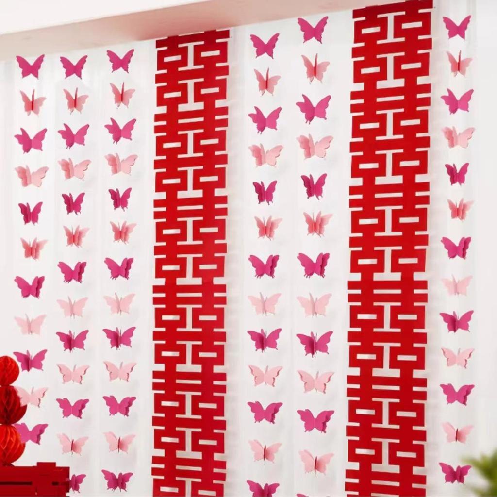 Wedding Room Decor Set: Bedroom & Living Room Curtains, Banners, Bride & Groom's Side Supplies, Complete Marriage Decoration Kit