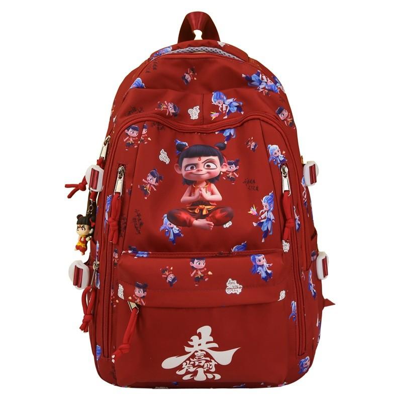 Capacity Large Student Backpack With Nezha And Aobing Print Designs Daily For