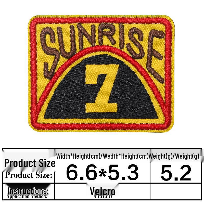 DIY Embroidered Badge Hook & Loop Patch Sticker with Brushed Surface