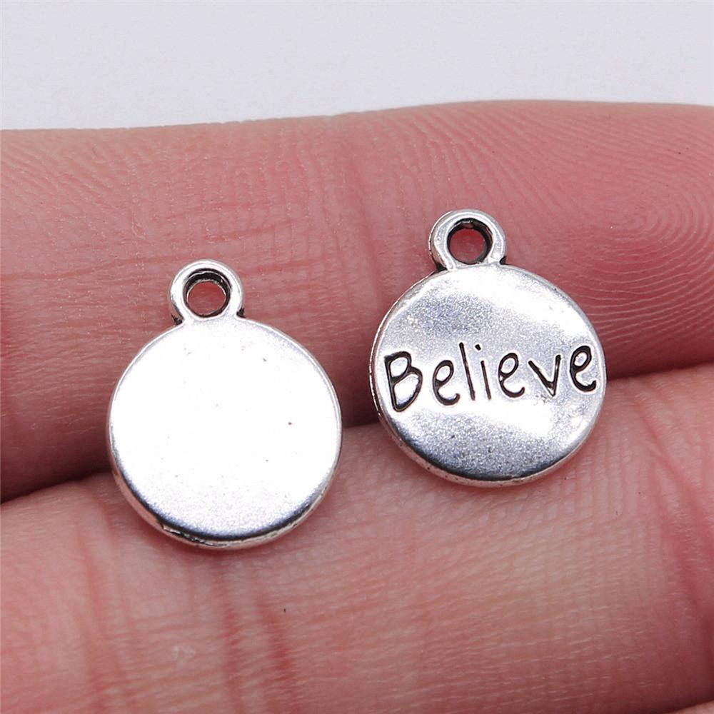 Charms Rectangle Tags Badges Friendship Pendants Minimalist Jewelry Components QC104
