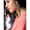 Long Jhumka Earrings with Pearl Beads & Ear Chain Traditional Wedding Festive Jewellery for Women & Girls