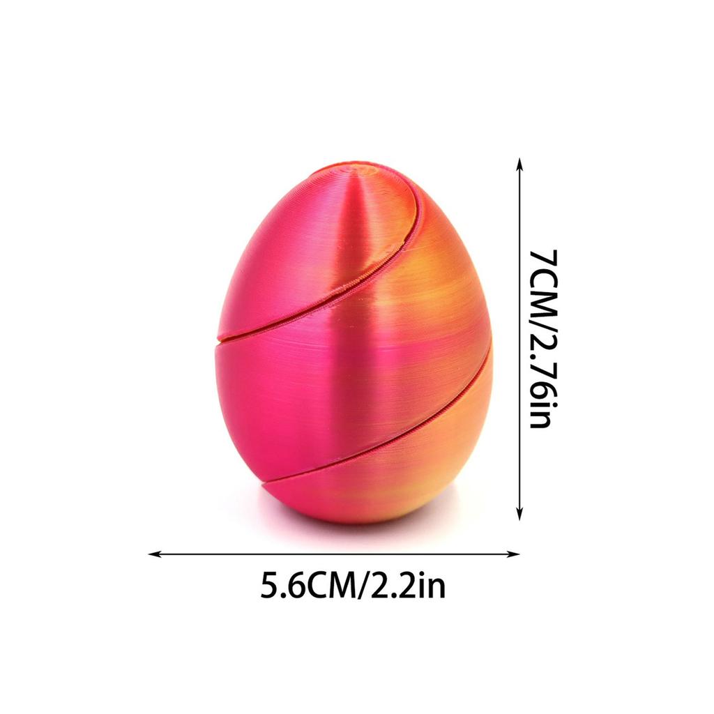 3D Printed Spiral Egg Sensory Rotating Spinner Toy For Kids Easter Basket And Classroom Prize Stress Relief Relaxing Toy