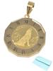 Kotobuki Jewelry Wolf Condor Coin Polishing Gift Pendant, 1/25 Oz, 24k/18k Gold, Men's (Includes Cloth, Set)
