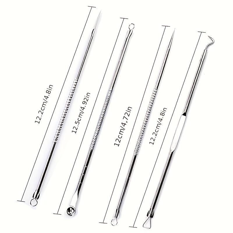 4pcs/set Acne Blackhead Needle Black Spot Pimple Blemish Remover Skin Care Women Beauty Acne Care Pore Cleanser Needle Hook