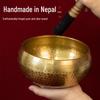 Handmade Nepalese Copper Singing Bowl for Meditation - Vedic Sound, Fahai Golden Bowl, Dharma Instrument, Small Desktop Ornament.