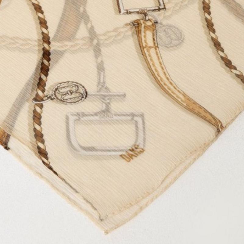 Daks Ivory Silk Chiffon Scarf Dcsc6e681iv