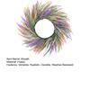 Large Artificial Lavender Wreath 50cm Diameter Faux Farmhouse Floral Garland for Door Wall Wedding Party Decor Summer Home Office Decoration