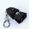 Porte-clés mignon de dessin animé Guerrier Noir Lumière LED Son Enfant Lampe de poche Pendentif de sac Accessoire