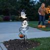 Holiday Lawn Art for Path Halloween Ghost Garden Stake, Cute Ghosts 2D Flat Metal Yard Theme Outdoor Decor Sign, Decoration Pathway Patio Front Porch