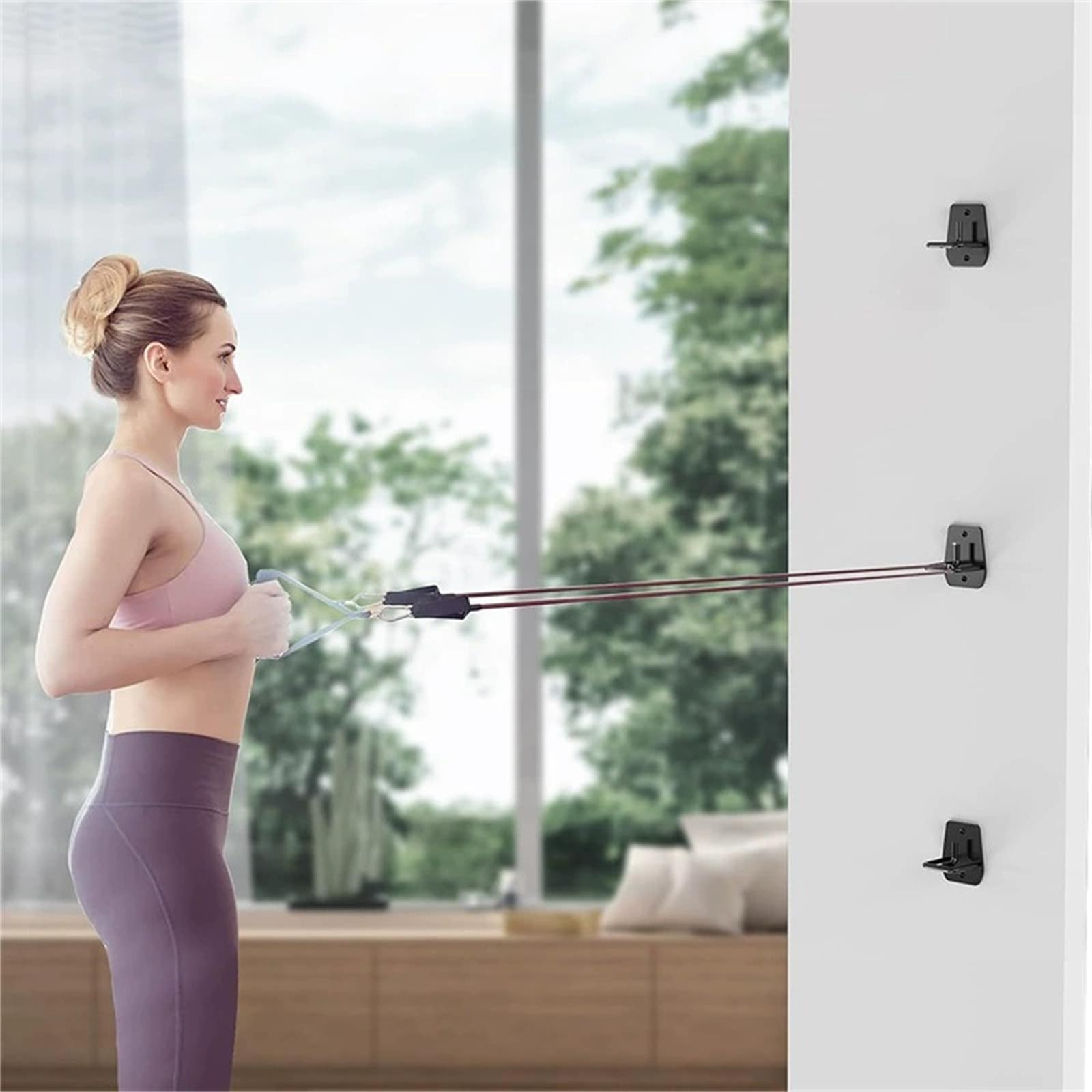 

Wall-Mounted Resistance Band Anchor – Metal Exercise Hook for Home Gym, Secure Wall Anchor for Resistance Bands One Size чорний