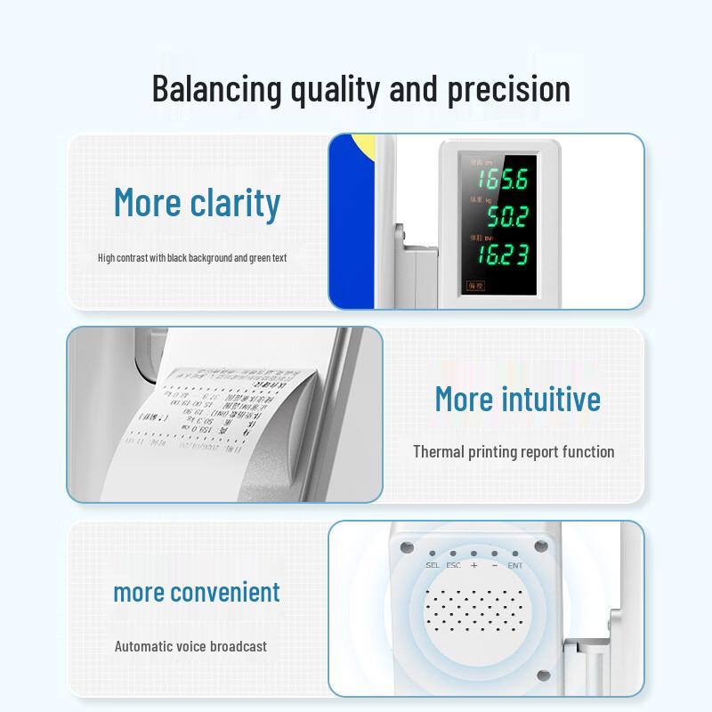 Meilen Smart Body Fat Scale with Automatic Height Measurement and Printer