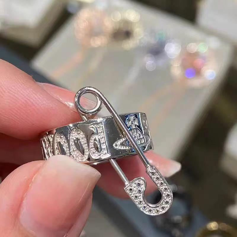 Kaiserinwitwe Cixi Voll Diamant Saturn Ring: Damen Punk Mode Statement