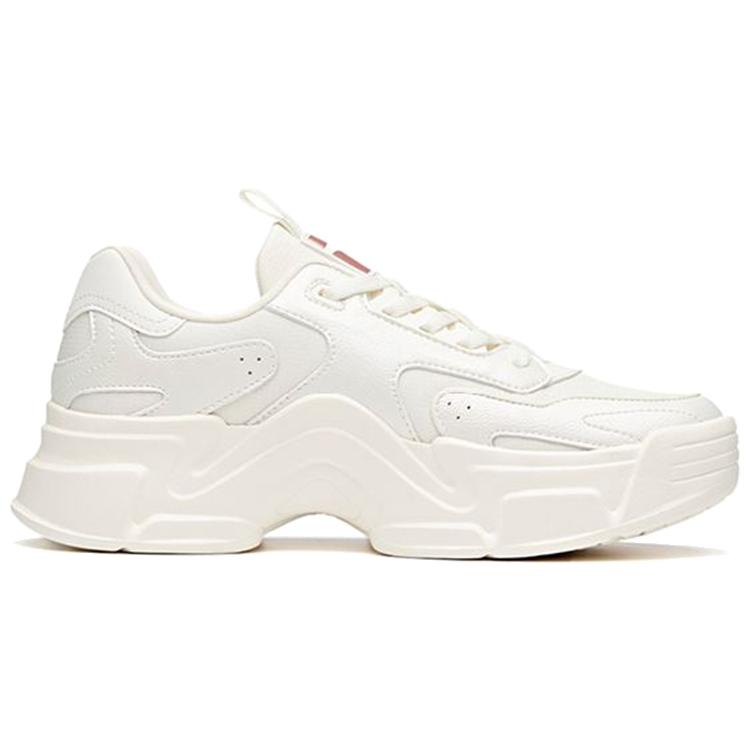 New Anta Anti Slip Wear Resistant Low Top Chunky Sneakers Women's Pure White 122038884-1