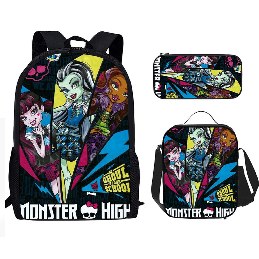 Elementary School Cartoon Backpack And Peripheral Backpack Three Piece Set