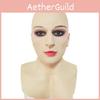 Bald Beautiful Woman Latex Head Mask Halloween Cosplay Costume Prop For Adults