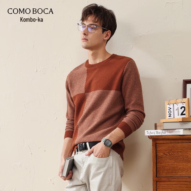 

Men s Round Neck Plaid Wool Sweater XL