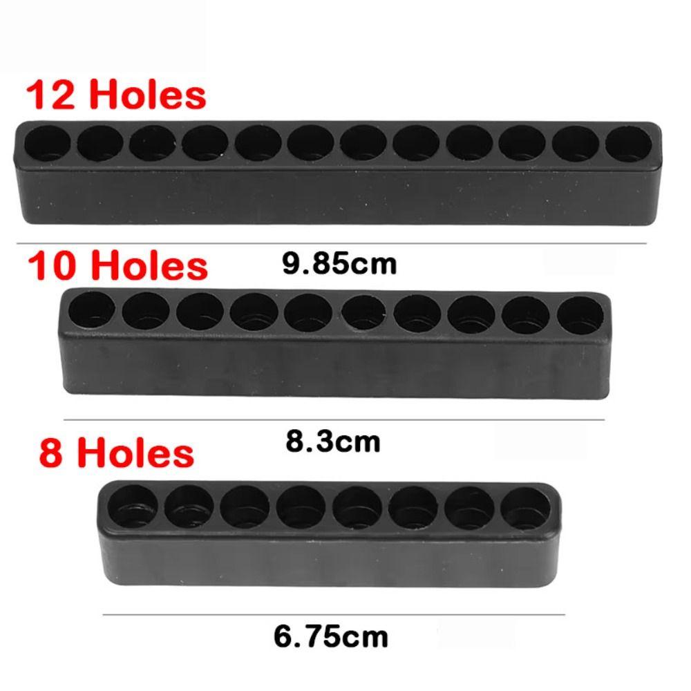 8/10/12 Holes Drill Bit Storage Base DIY 6.35mm Drill Bit Storage Rack Hex Shank Screwdriver Bit Holder