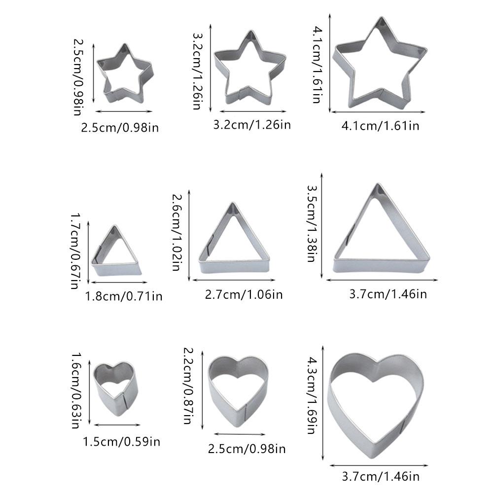 24Pcs Cookie Cutters Moulds Set DIY Stainless Steel Biscuit Slicer Geometric Shapes Mini Kitchen Baking AccsKitchen Supplies