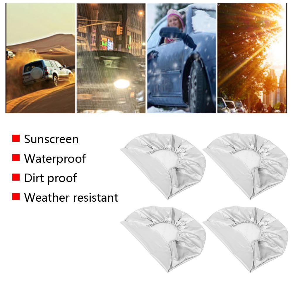 Tire Tyre Cover Tire  Cover 27"-29" Wheel Tire Tyre Silver  Cover for Car  RV SUV Truck Trailer