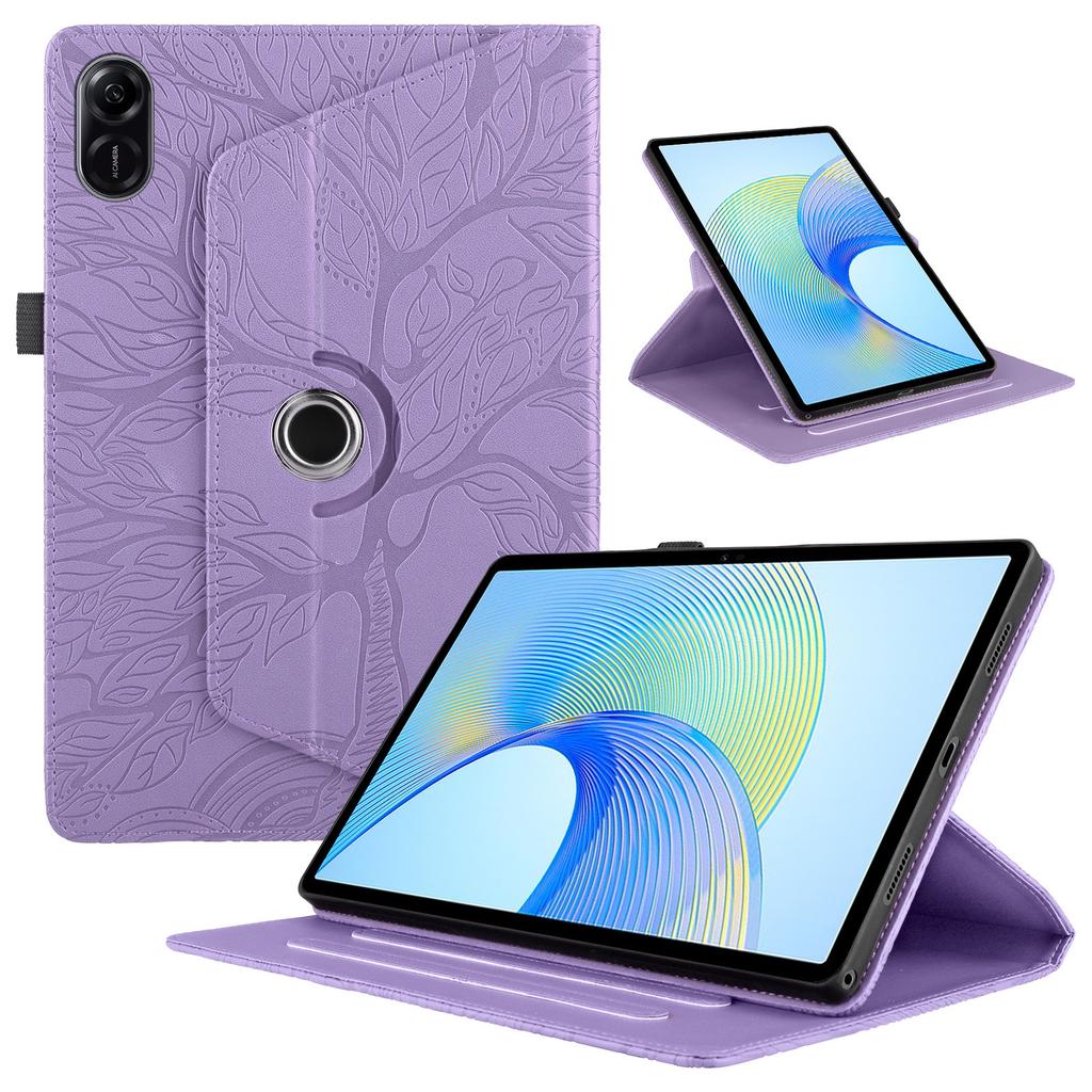Applicable to Honor pad X9 flat leather case pad X8A Tree of Life embossed rotating bracket protective case Honor V9
