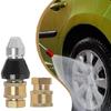 Pressure Nozzle 1 Front 6 Rear Sewer Jetter Nozzle Pressure Washer Adapter Sewer Cleaning Tool 1/4Inch Quick Connector