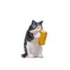 Cartoon Beer Cat Figures Mini Cat Statue Toy Funny Cat Center Console Ornaments  Home Decor