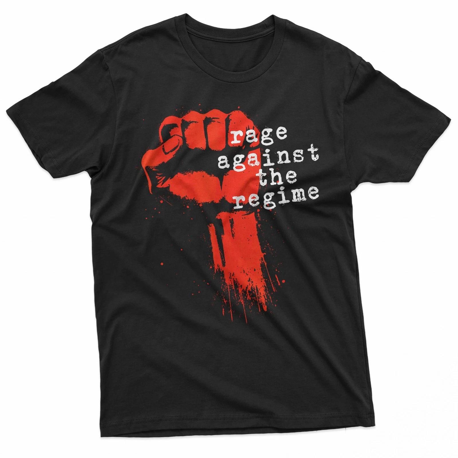 Rage Against The Regime Protest 100% Cotton T-shirt Mens Tees Top 2XL