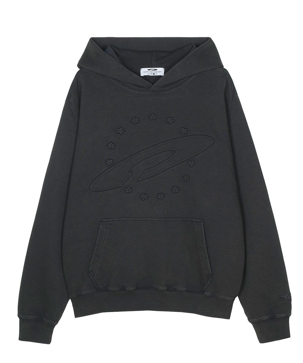 Fdr Embo Pigment Star Disk Logo Hoodie Black M