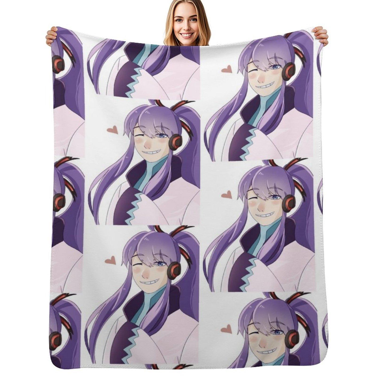 Gakupo Kamui - Vocaloid Throw Blanket Lightweight Cozy Blanket for Bed Sofa Size: 75*100cm, Weight: 230 GSM
