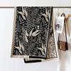 Autumn And Winter Retro Style Warm Scarf Shawl Classic Landscape Letter Printing Decorative Scarf Imitation Cashmere Large Shawl