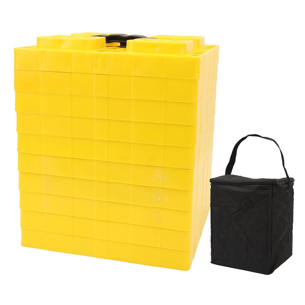 10 peças de blocos de nivelamento para campistas, almofadas antiderrapantes, design de blocos de nivelamento para serviços pesados com bolsa de armazenamento para