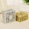 Vintage Hollow Out Jewelry Box Gold/Silver Plated Plastic Candy Box Wedding Party Favor Box for Ring Earrings Necklace Bridal Shower Birthday Supplies