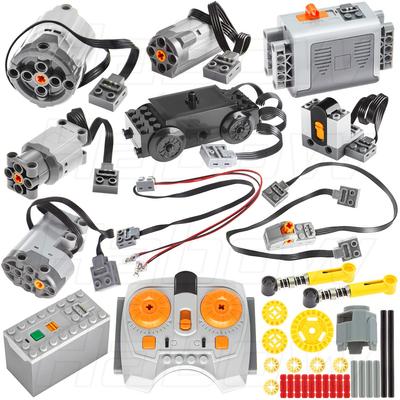 Habow 45 kusů Power Function Technic dílů sada: Obsahuje M motor, L motor, XL motor, Vlakový motor, Servo motor, AA box, AAA box, Power Function