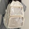 Student School Backpack Large Capacity Backpack Travel Backpack Clear Backpack Japanese Styles Backpack