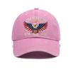 Independence Day Print Curved Along Soft Top Vintage Washed Outdoor Baseball Hat