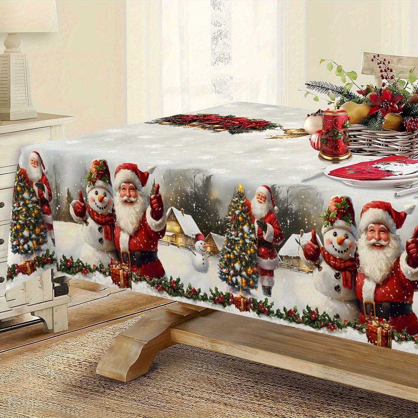 

New Home Decoration Table Cloth Living Room Dining Room Christmas Series Table Cloth Insulation Anti Scalding Wear Resistant 90x90cm