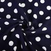 Women's Summer Fashion V-Neck Short Sleeve Button Polka Dot Belt Dress