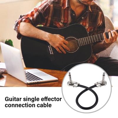 3 Stück E-Gitarren-Effektpedal Patchkabelkabel Rauscharmes geschirmtes Kabel rechtwinkliges Pedalboard-Kabel einfach zu bedienen