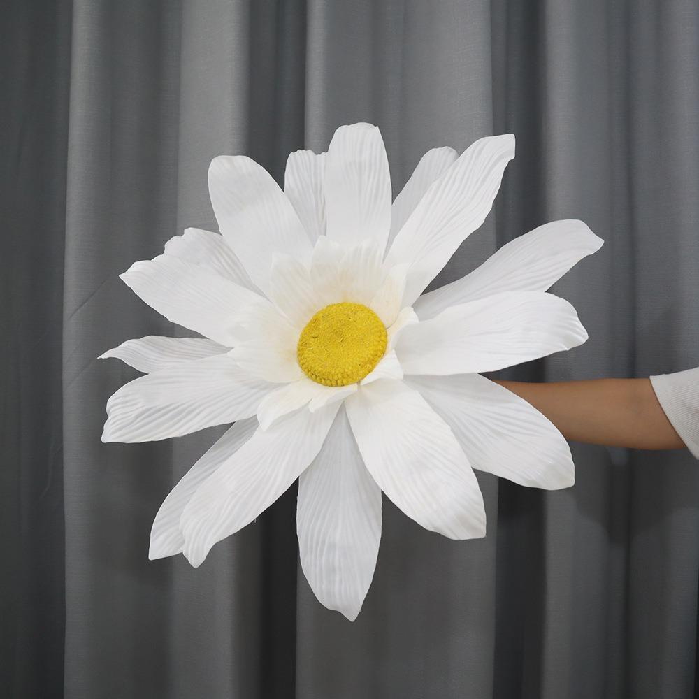 Nowy 50cm Sztuczny Stokrotka Duży Wielokolorowy Symulowany Kwiat Wodoodporny Pianka PE Stokrotka Dekoracja Ślubna