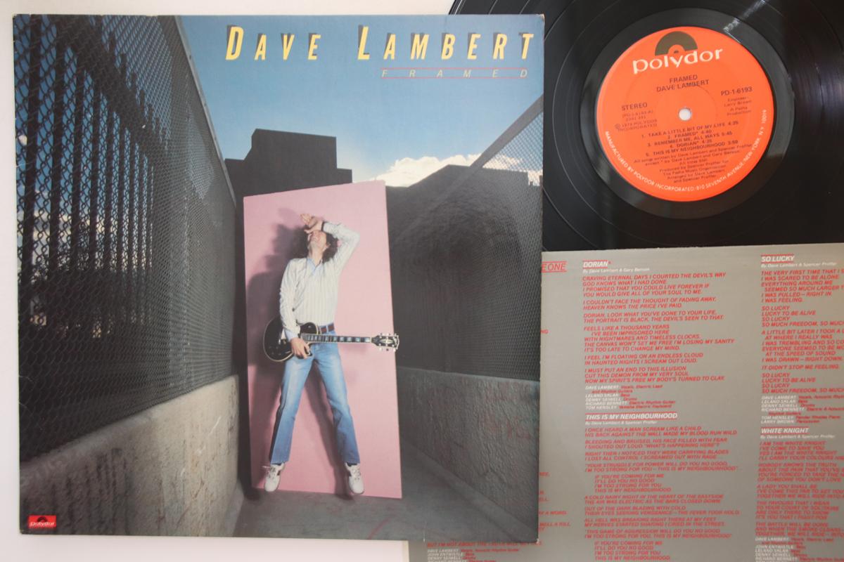 

LP Пластинка ДЕЙВ ЛАМБЕРТ - В Рамке PD16193 POLYDOR 1979 США Рок Б/У