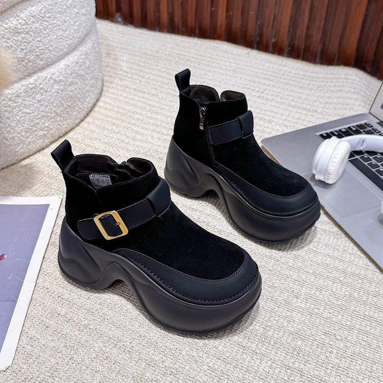 [Meng Ziyi's Same Style] Maillard Short Boots for Women 2025 Versatile Retro Style Design To Increase the Sense of Boots for Women