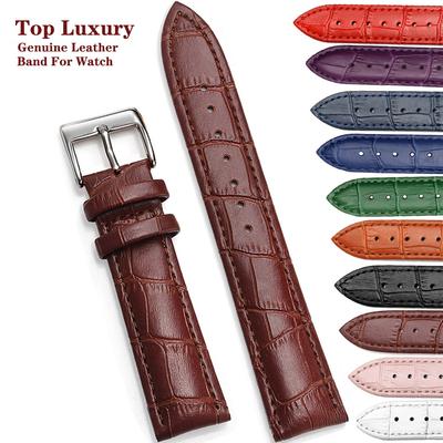 Uhrenarmbänder aus echtem Leder, 12/14/16/18/20/22/24 mm, Uhrenarmband, Stahl-Dornschließe, hochwertiges Handgelenk-Gürtel-Armband + Werkzeug