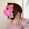 Geometric Plush Hair Claw M-shaped Large Shark Clip Fashion Hair Clip  Streetwear