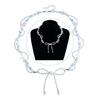 Delicate Chic Collarbone Chain Beautiful Beaded Necklace with Bowknot Pendant