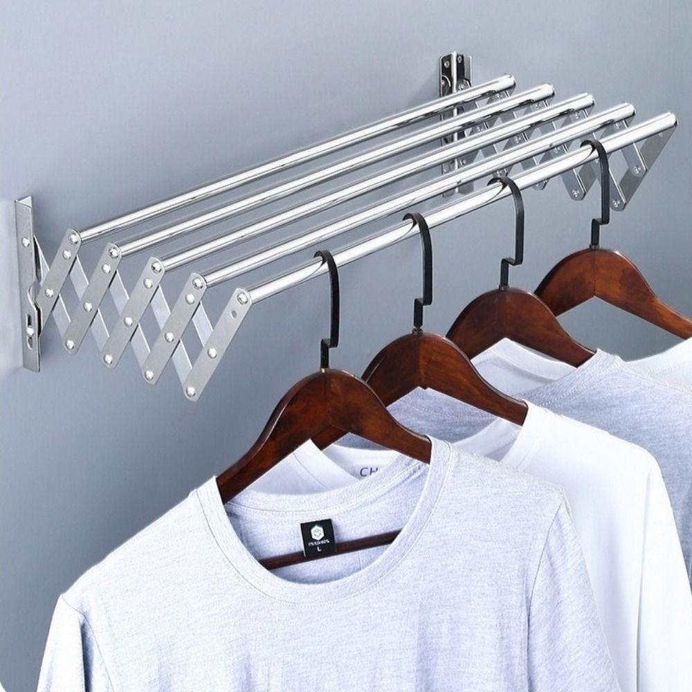 Large Capacity Retractable Laundry Drying Rack Stainless Steel Laundry Organizer  Tower