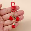 Pretty Grape Apple Keychain Simulation Fruit Key Ring Pendants for Women Girls Handbag Decor DIY Handmade Jewelry Gifts