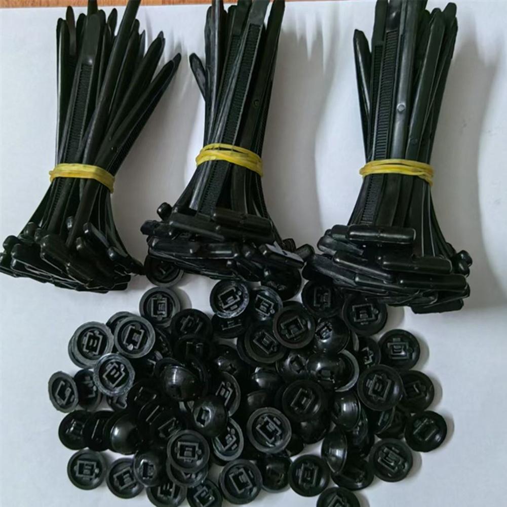 Nylon Universal Cable Tie Buckle with Pin & Button Design Plastic Cable Ties Fasteners Multipurpose for Car Daily Auto Fixing