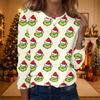 Women's Fashionable Casual Long Sleeve Crewneck Graphic Print Top for Everyday Wear